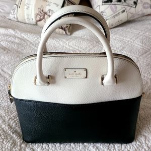 Kate Spade New York Carli Grove Black and White Dome Crossbody Purse